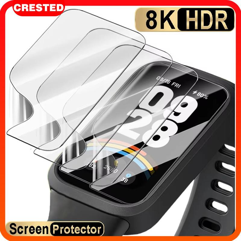 กระจกนิรภัย 3D / ฟิล์มนุ่ม for Xiaomi Mi Band 9 8 Active / Redmi Band 3/2 อุปกรณ์ป้องกันหน้าจอ for M