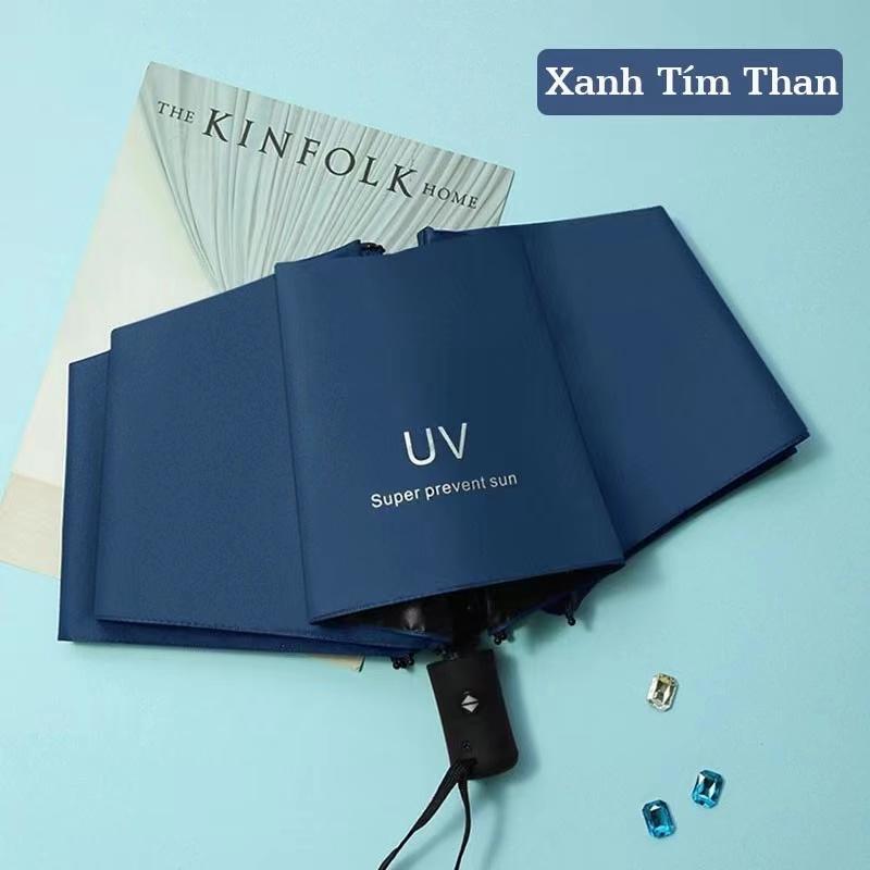 Dù che mưa gấp tự động che nắng ô đóng mở tự động Ô gấp 3 chống tia UV 3
