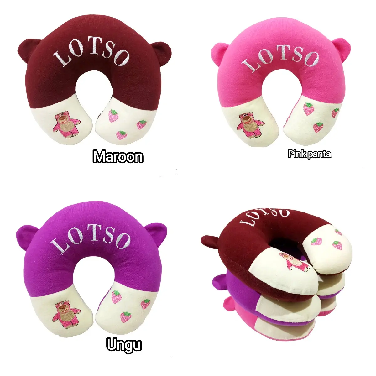 Bantal Leher karakter Lotso toy story bear lotso bordir komputer