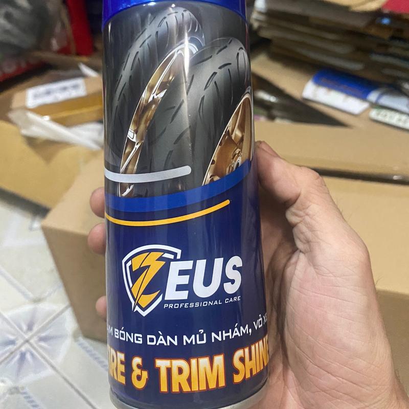  Dưỡng nhựa nhám Zeus chai 400ml - Bảo dưỡng xe máy chắn bùn và lườn xe - Sơn 