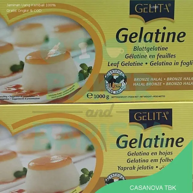 csn Gelatine Sheet (Bronze) / Gelatine lembaran HALAL (PER 5 LEMBAR) 0