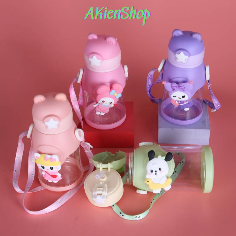 Bình Nước Melody, Kuromi, Kitty 600ml Đáng Yêu Bé Thích Mê 2