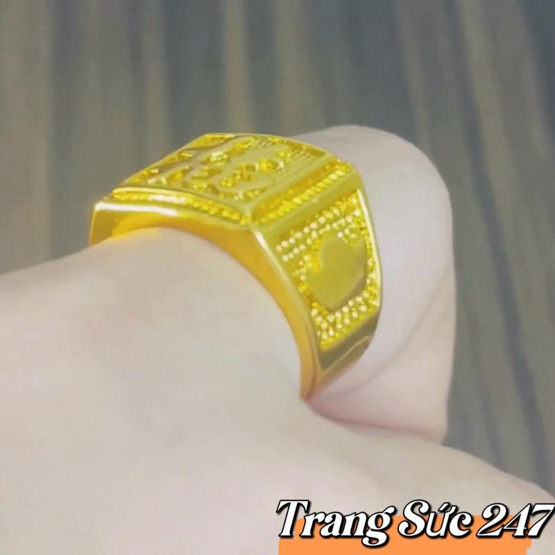 Nhẫn Chữ Phúc 5 Chỉ Màu 18-đeo đời đời ko phai 2