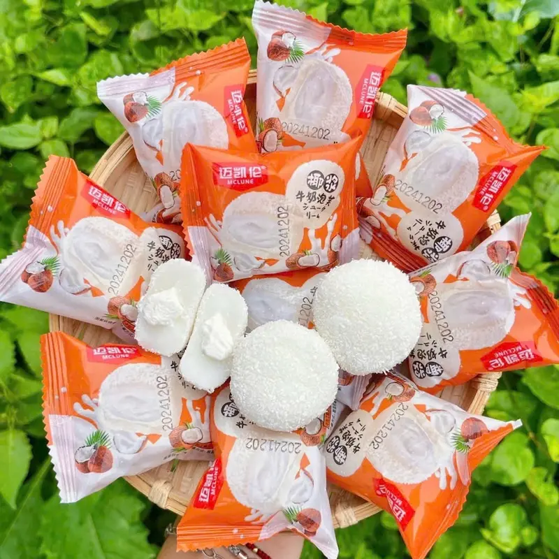 1kg Bánh Mochi Kem Lạnh Có 13 Vị: Đậu Nành, Bơ, Xoài, Đào, Khoai Môn, Sầu Riêng, Socola, Chuối, Cam, , Việt Quất, Chanh Dây [NGÀY IN TRÊN BÁNH LÀ NGÀY SẢN XUẤT-HSD: 120 NGÀY] Food Ăn Vặt Thức Ăn Cake live 6