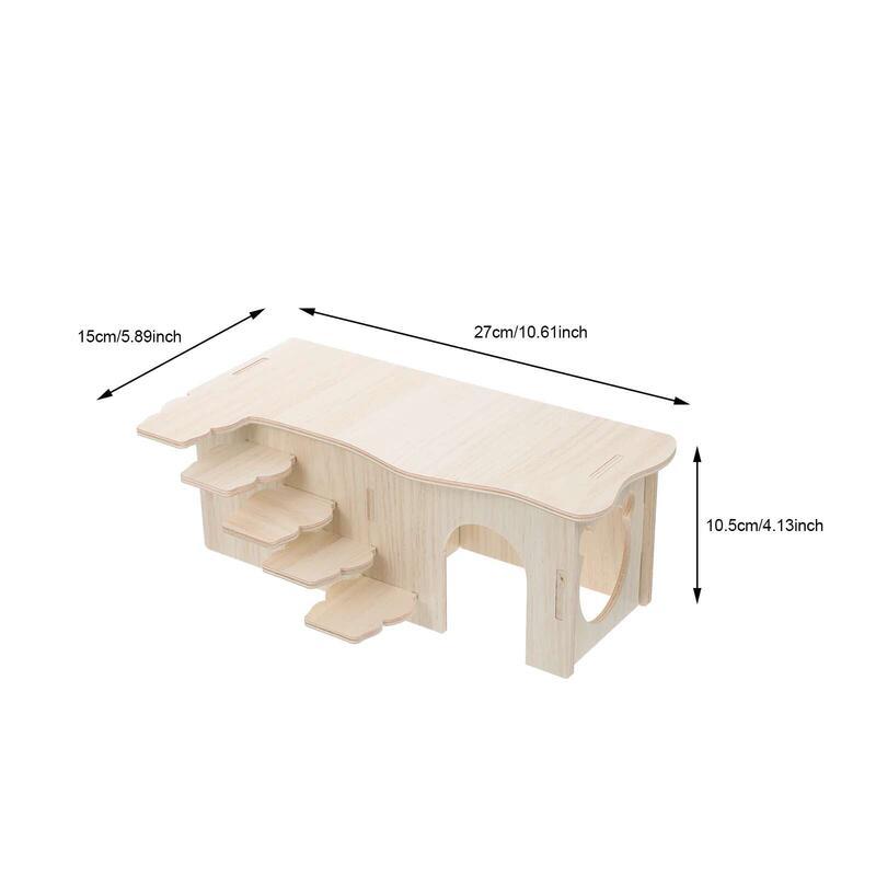 Product Introduction of Rabbit Hamster House Guinea Pig Decorate Wooden Mouse Habitat Travel Toys for Babies 19