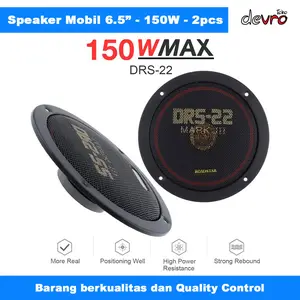 Speaker Mobil HiFi 6.5 Inch 150W 2pcs - ROADSTAR DRS-22 Besi