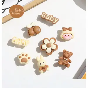 (3 Pcs Disc 50%) Pin Sandal Charm Aksesoris Sandal Baim Hiasan Pin Kancing Sendal Lubang Bahan Clay