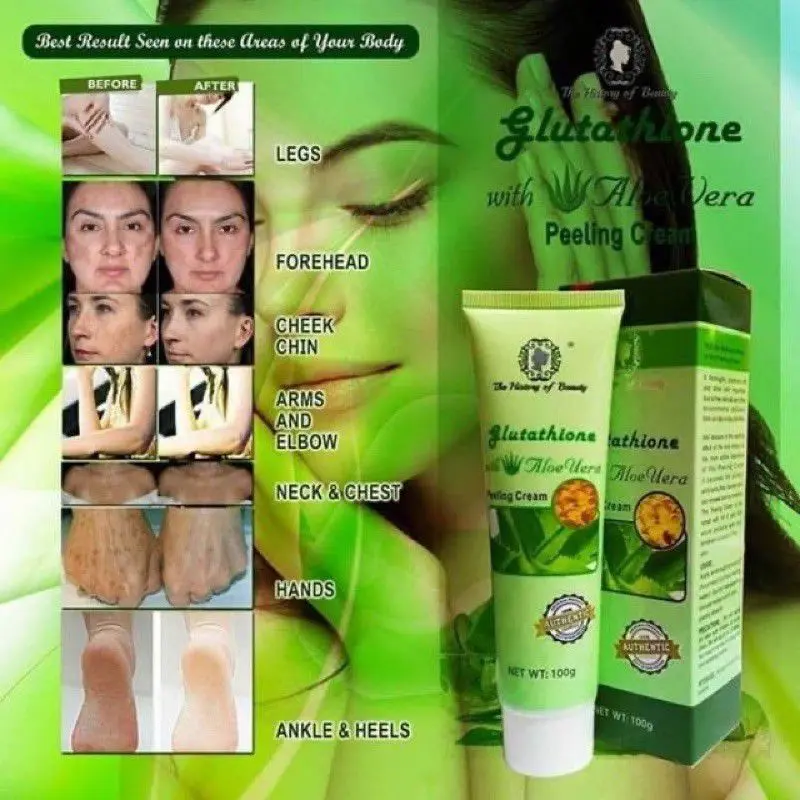glutathione with aloe vera peeling cream Glutathione With Aloe Vera Magic Peeling Cream Collagen & Glutathione cream  100g