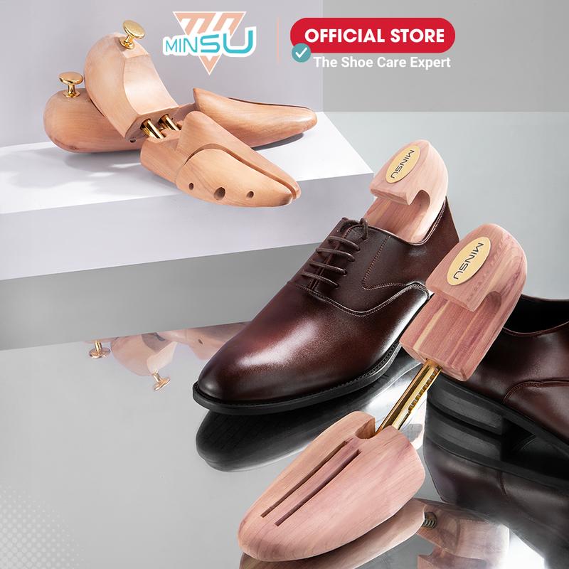 Cây Giữ Form Giày Gỗ MINSU Shoe Tree M2335 Không Mùi, Hút Ẩm Hiệu Quả, Giữ Dáng Giày