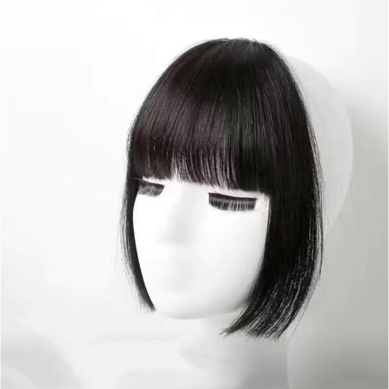 Mảnh Tóc Giả Cắt Princess, Tóc Mái, Tóc Nối, Tự Nhiên, Chịu Nhiệt Độ Cao, Tóc Giả Liền Mạch, Cho Bé Gái, Thích Hợp Mặc Hàng Ngày 6