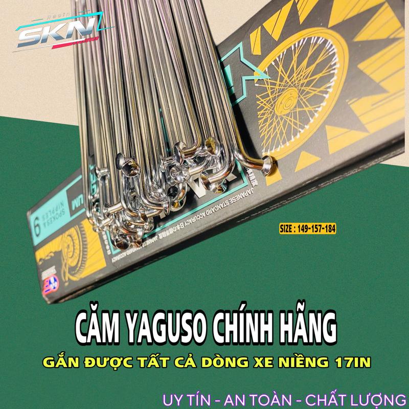 Phụ Tùng Căm YAGUSO Số 9 Mạ Crom Thái Lan - Đường Kính 184, 157, 149