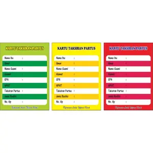 Kartu Taksiran Persalinan Partus isi 10 pcs