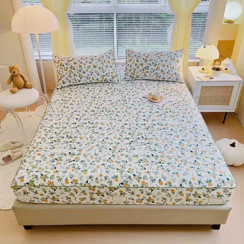 [ Tặng Kèm Thảm Chân 40k ] Ga gối cotton đũi xơ đậu nành chần bông Thoáng khí 3