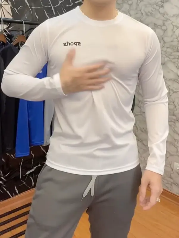 combo 3 áo giữ nhiệt nam , ào thun body dài tay cho nam, áo dài tay thu đông chất vải thun lạnh,, áo đá bóng dài tay Menswear Áo Thun 0