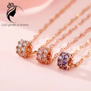 Dilapisi emas 18 karat Kalung dengan pinggang kecil, baja titanium, tidak kehilangan warna XL-10-190 Emas Perhiasan