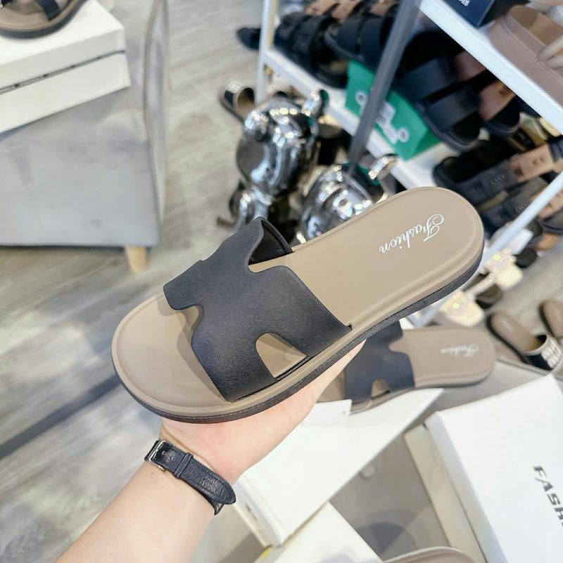 TS Dép nhựa quai Hm siêu hott, chất mềm đi êm, size 35-39, 2 màu trắng đen - Nữ, DéP 7