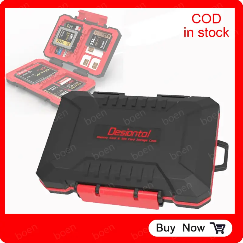 Camera SD Card Box Microsd Holder Storage Waterproof Anti-Shock Memory Cards Cases for SD TF CF SIM Card Photography Accessories