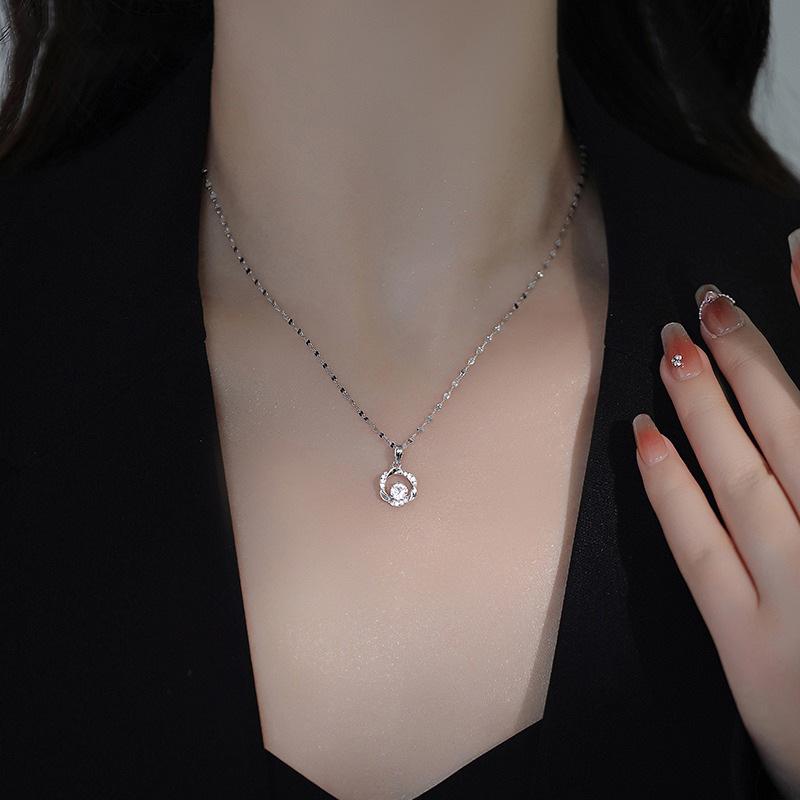 Vòng Cổ Dải Mobius, Nữ, Giá Cả Phải Chăng, Thiết Kế Sang Trọng, Phong Cách Độc Đáo Nhẫn Dây Chuyền Xương Đòn, Làm Bằng Thép Không Gỉ, Vòng Cổ Tròn Kim Cương Giả, Hợp Xu hướng Women Móc Khoá Women Móc Khoá Trang Sức Chain 3