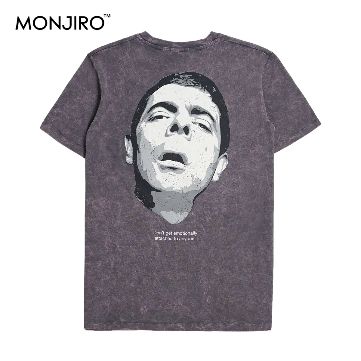 Monjiro - Bean - Tshirt Dark Grey Pria - Cotton Combed'24 - Baju Kaos Abu Cowok