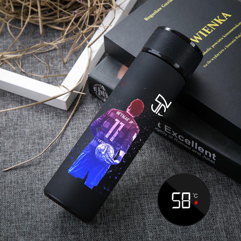 Football sports 304 stainless steel Vacuum cup NO.10 Neymar thermal insulation cold storage kettle Seleção Paris Saint-Germain boys gift Bottle Drinkware 5