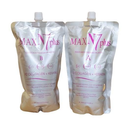 thuốc uốn tóc xoăn nóng Max N7 Plus X2 Collagen Keratin Dưỡng Siêu Sóng 1000ml AZ008 Pomade