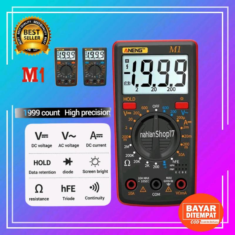 MULTIMETER DIGITAL ANENG VOLTAGE TESTER M1 MULTI TESTER - Shop | Tokopedia