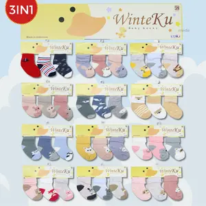 (ISI 3 PASANG) Kaos Kaki Bayi Winteku - SNI / Baby Socks 0-12 Bulan Branded Bahan Halus Baby Kaus Laki Laki Perempuan Kiosbalitaaprillia