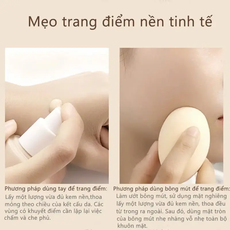 [Tặng Kem Lót Mini+Bông Mút] Kem Nền Honey Beauty Dạng Lỏng Kiểm Soát Dầu Lâu Trôi Chống Thấm Nước, Mỏng Nhẹ 7