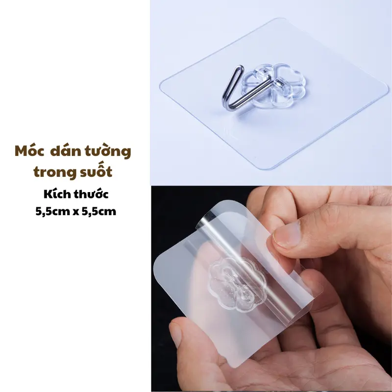 (Giao Ngẫu Nhiên) Móc Dán Tường Siêu Dính Chịu Lực Tốt Móc Treo Tường 4