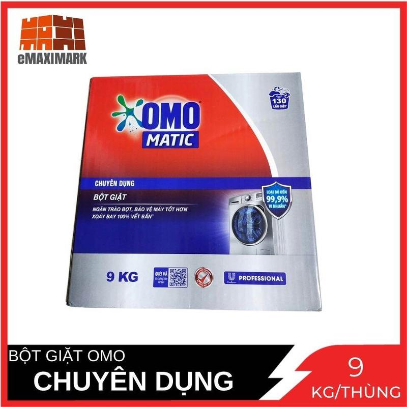  Bột Giặt OMO Chuyên Dụng Cửa Trước Thùng 2 Gói 9kg 