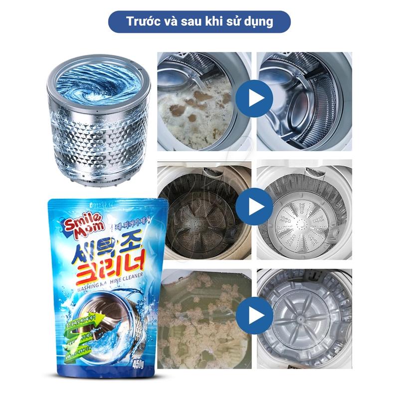 Bột tẩy rửa vệ sinh lồng máy giặt Smile Mom 450g 2