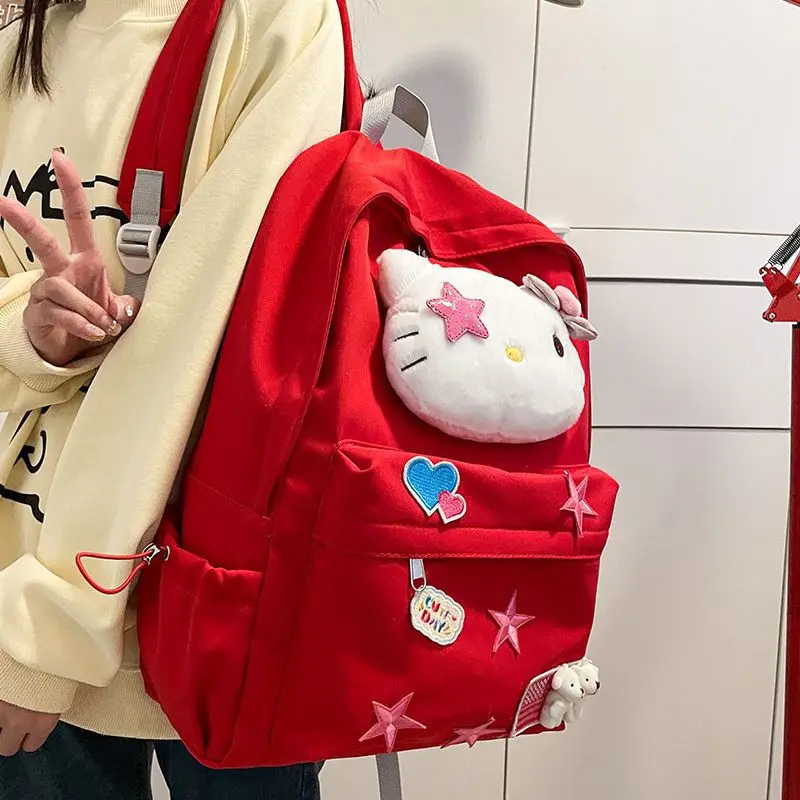 Ba Lô Kitty, Y2g Tự Làm, Dễ Thương Và Vui Nhộn, Phong Cách Cô Gái Mềm Mại, Thích Hợp Cho Học Sinh, Túi Đi Học, Cô Gái Nóng Bỏng XINGX, Chính Hãng 7