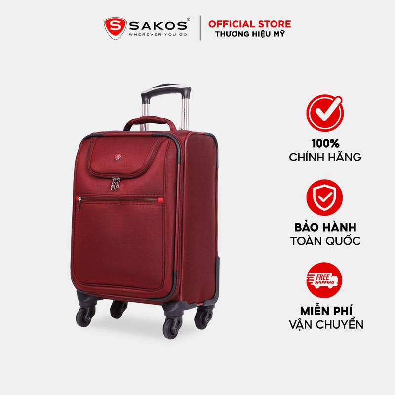 Vali Kéo Vải Du Lịch SAKOS CHAMPION 5 - Size S (20inch)/ Xách Tay (Cabin) - Khóa TSA - Chống Thấm, Trượt Nước