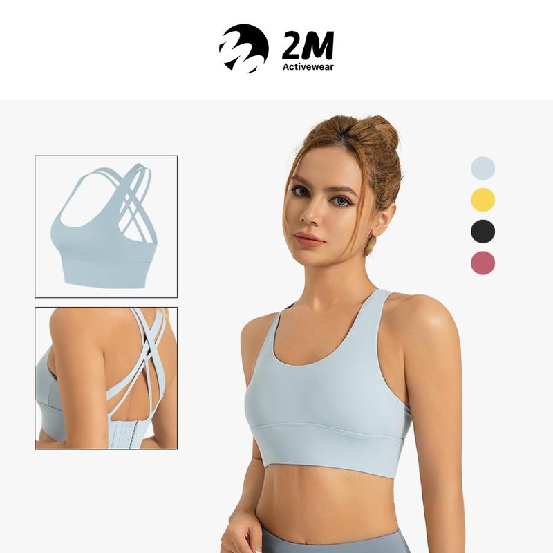 2M Activewear - Bra Thể Thao Chéo Lưng Tập Gym, Yoga Thấm Hút Mồ Hôi Nhanh Khô 5