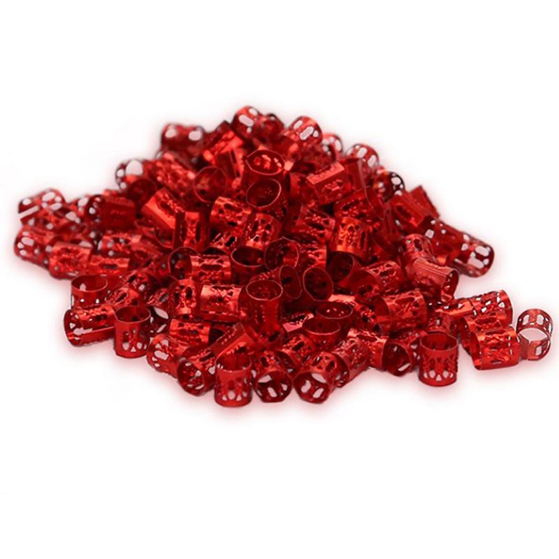 Product Introduction of 100pcs Beads Adjustable Hair Braids Dreadlock Beads Braid Rings Cuff Clips Tubes 18