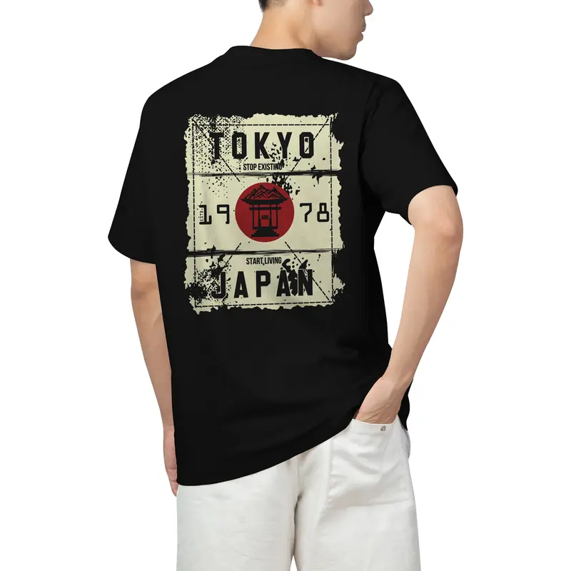 Baju Kaos Pria Wanita Distro Premium HT-103 / Kaos Pendek Dewasa T-shirt Basic Hitam Katun Nyaman Lembut 3