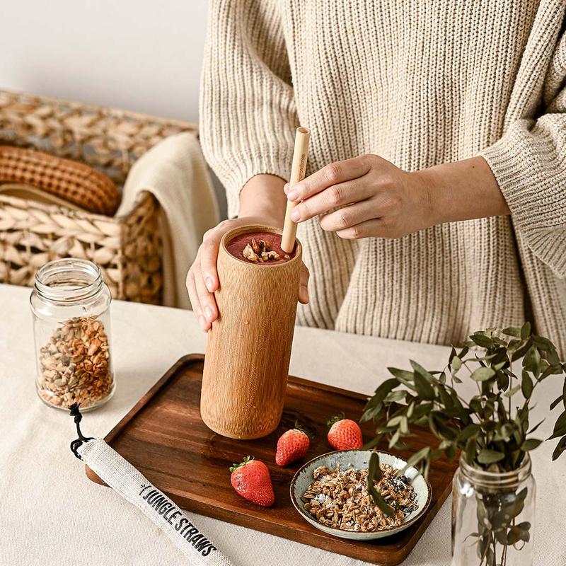 Natural Bamboo Drinking Cups Drinkware Handmade 0