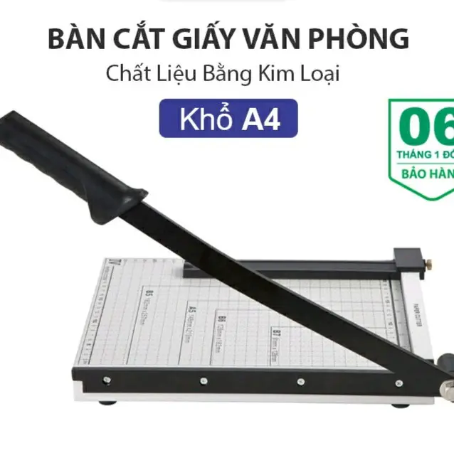 Bàn cắt giấy khổ A4 Chất liệu bằng kim loại [ có thước chặn ]