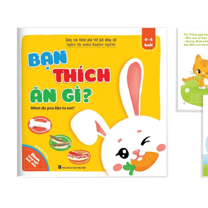 Sách Ehon Cùng con khám phá thế giới động vật song ngữ Việt Anh (8 cuốn) 1
