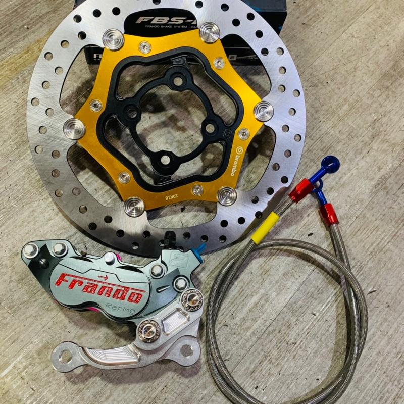 Combo Heo Frando 4 Pis Kèm Pass cnc Đĩa Brembo Đen Dây Dầu Morin - Phụ Kiện Phụ Tùng xemay