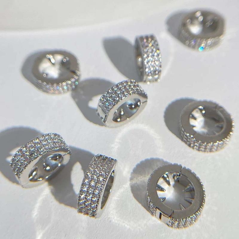 Product Introduction of 2/4/6pcs/set Performance Makeup Y2K Hair Braid Tubes Hair Braiding Hollow Out Hair Ring for Braids Shiny Headwear Round Hairclasp Hair Jewelry 15