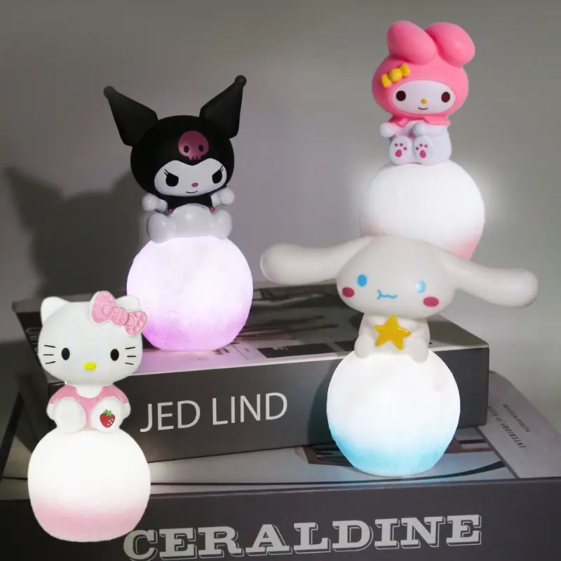 Kawaii 3D Moon Night Light Figure Cartoon LED Light Cute Beauty Bed