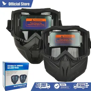 Gelap Terang Dimming True Color Helm Las Pelindung Wajah Bisa Dilepas Kacamata Topeng las listrik