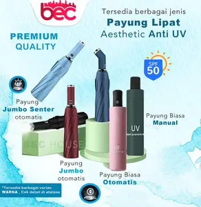 Payung Lipat Otomatis Anti UV / Payung Jumbo Besar / Payung Manual Buka Tutup - PREMIUM Quality