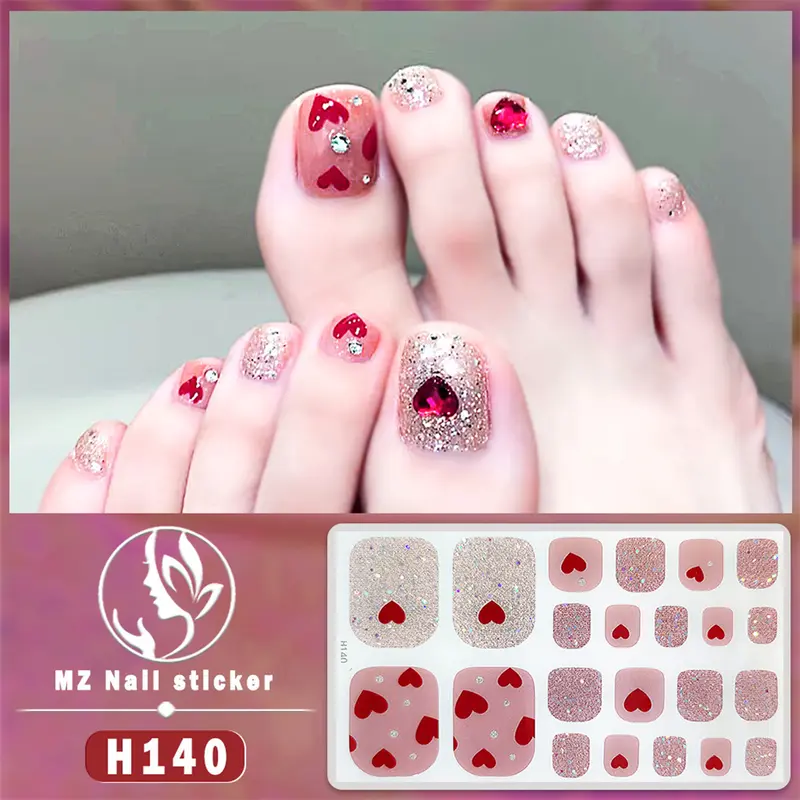 Miếng Dán Móng Chân Miếng Dán Đầy Đủ Miếng Dán Móng Tay Nghệ Thuật Miếng Dán Móng Chân Nhỏ Và Tươi Mới Miếng Dán Ngón Chân Nữ 7