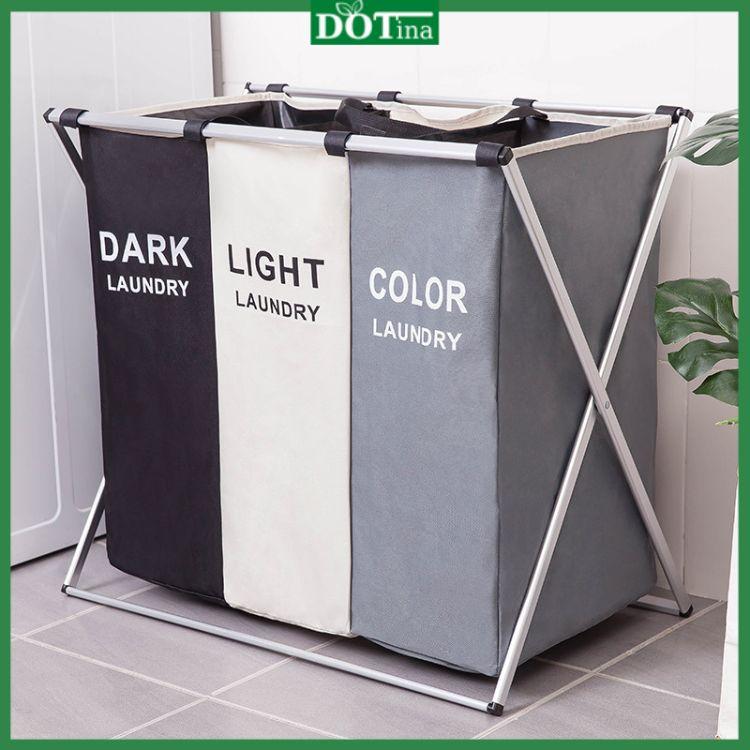  Giỏ đựng quần áo giặt nhiều ngăn phân loại quần áo Dotina GD01 