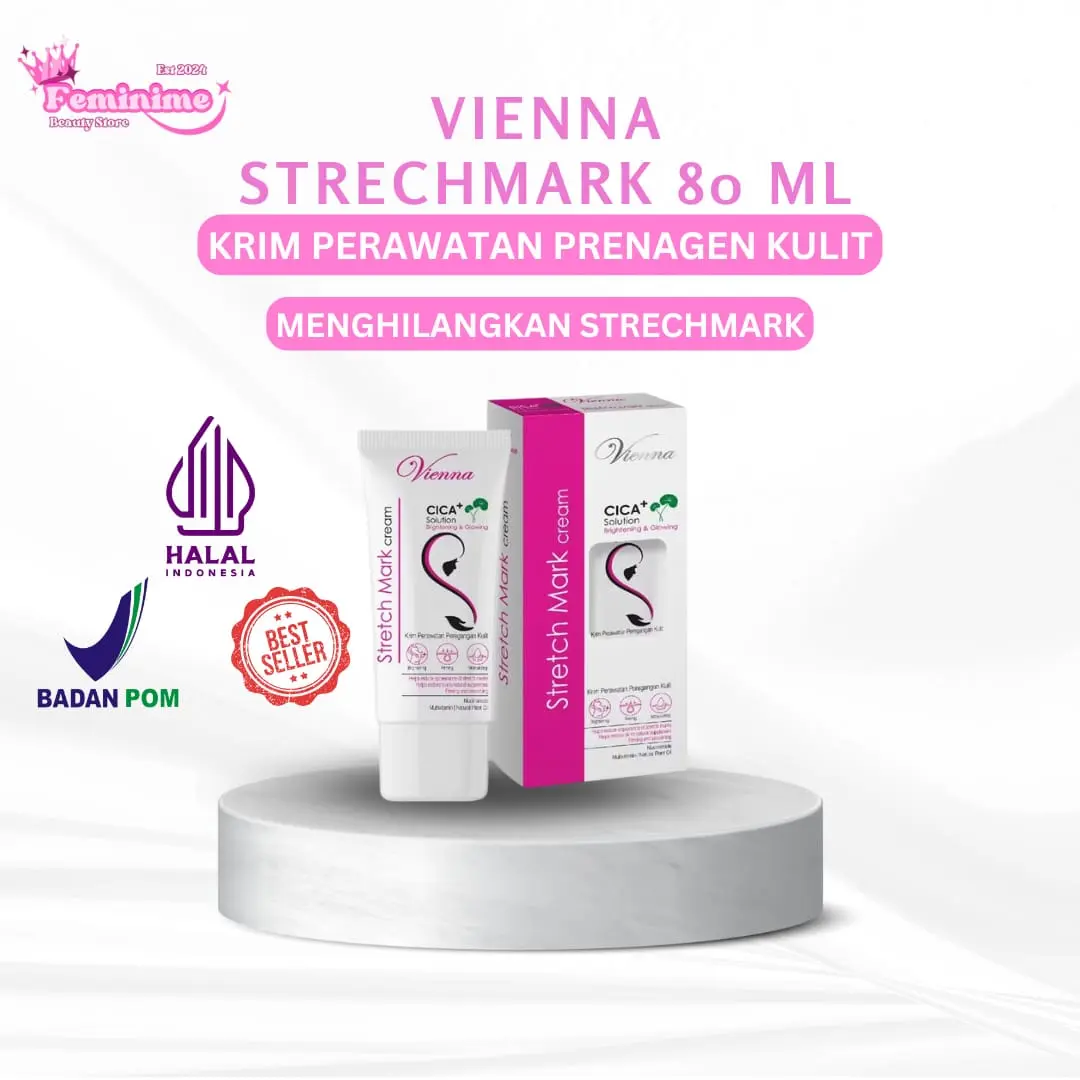 VIENNA Stretch Mark Cream untuk Penghilang Bekas Luka dan Tanda Hamil di Tubuh Ibu
