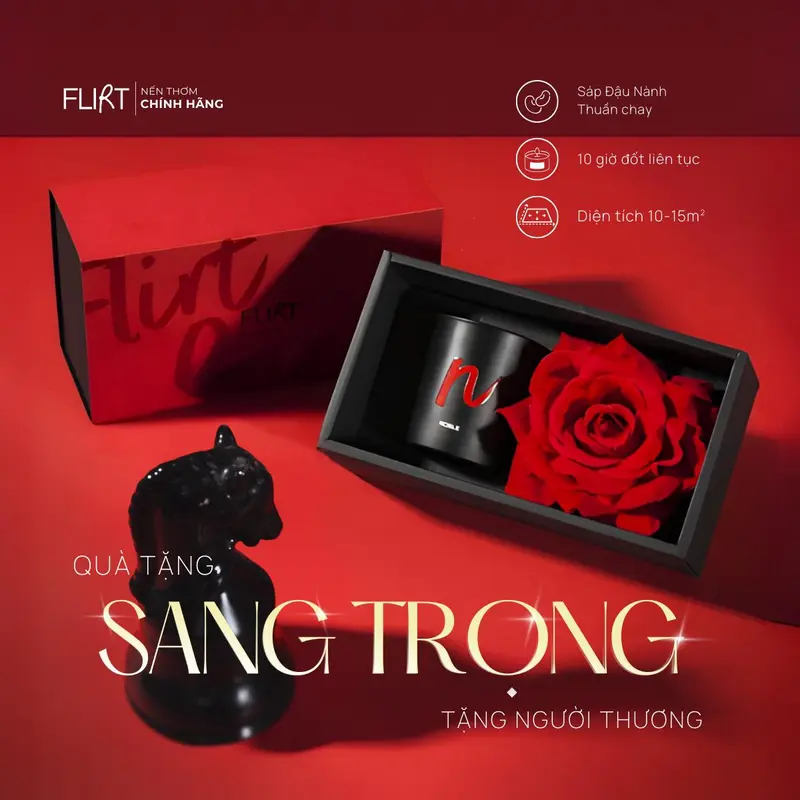 Set quà nến thơm phòng NẾN và HOA - Little Love - Flirt Candle tặng sinh nhật, lễ tình yêu an toàn, lành tính, thư giã, thoải mái tinh thần 0