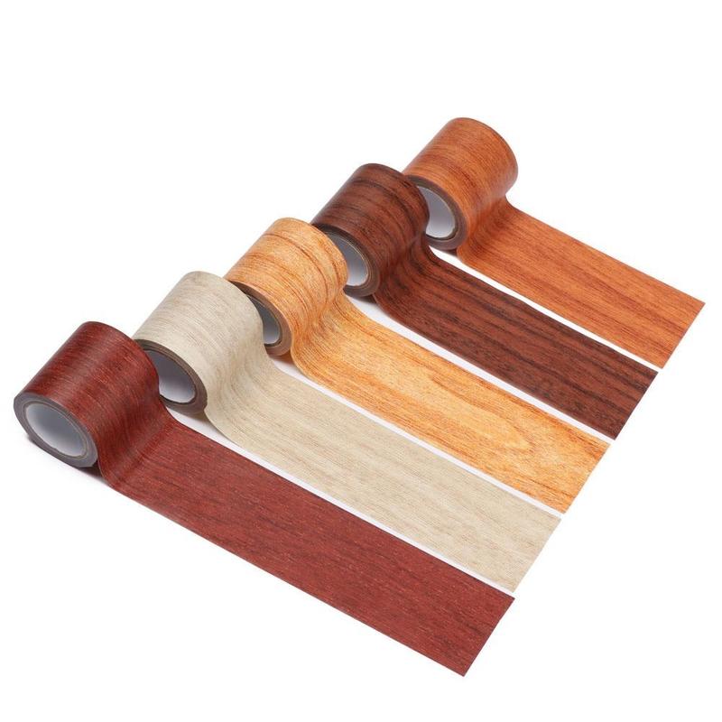 Product Introduction of 1Roll 5M Realistic Wood Grain Repair Adhensive Duct Tape Floor Furniture Renovation Skirting Line Sticker Home Decoration 18