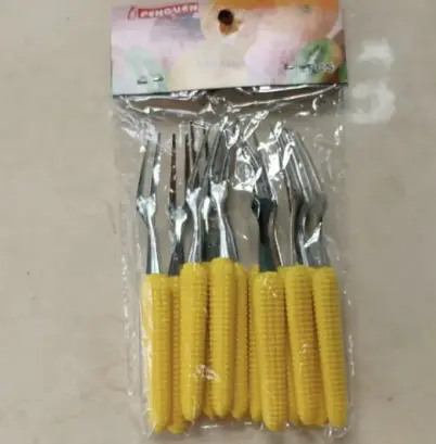 Garpu Kecil Gagang Model Jagung isi / garpu jagung